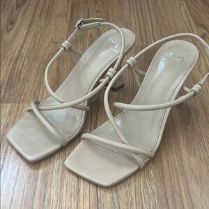 Marc Fisher Tan Heeled Sandals Strappy Design